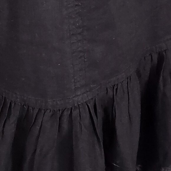 Strapless Black Dress Linen Size 2 - Picture 5 of 5